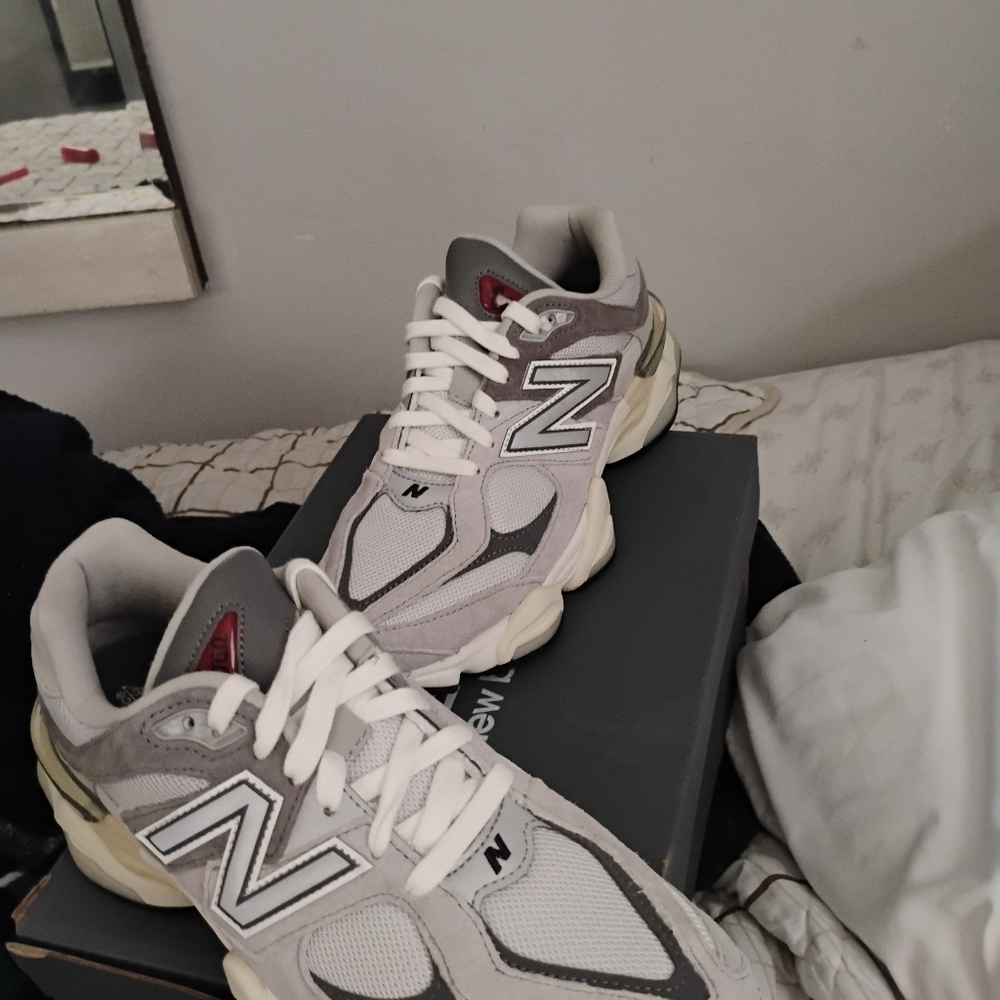 New Balance Gray and White Sneakers